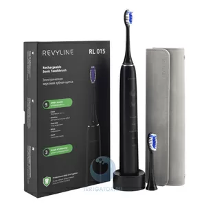 Черная зубная щетка Revyline RL 015 с 5 режимами чистки