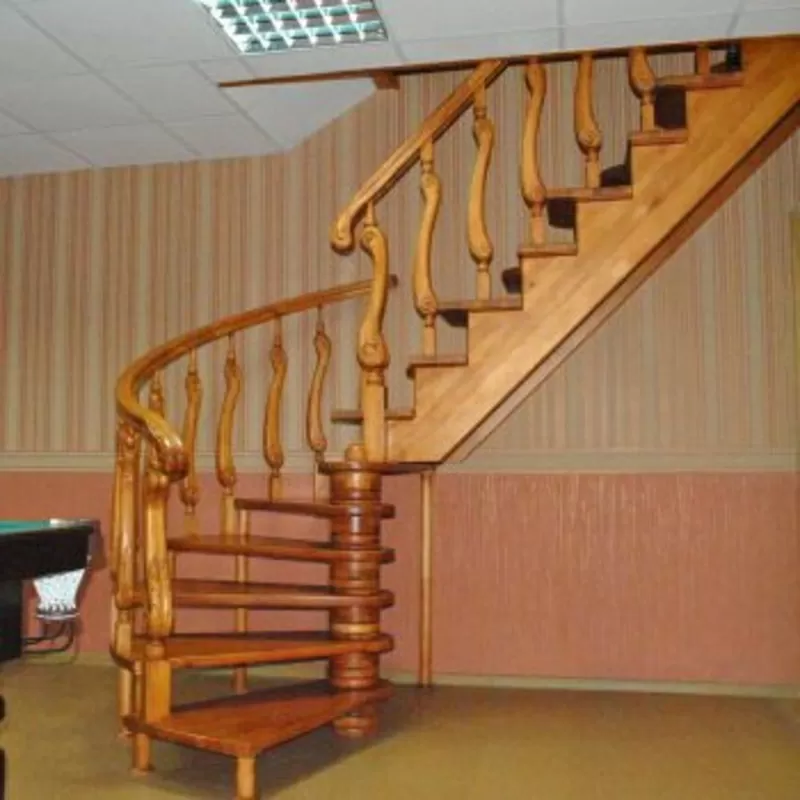 Изготовление деревянных лестниц на заказ от производителя качественно 22